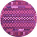 Round Oriental Purple Traditional Rug, con2250pur