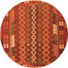 Square Oriental Orange Traditional Rug, con2250org