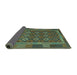 Sideview of Oriental Turquoise Traditional Rug, con2251turq