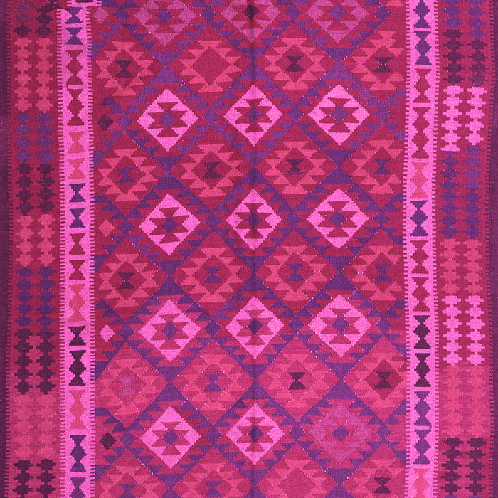 Machine Washable Oriental Pink Traditional Rug, wshcon2251pnk