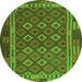 Square Oriental Green Traditional Rug, con2251grn