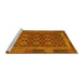 Sideview of Machine Washable Oriental Yellow Traditional Rug, wshcon2251yw