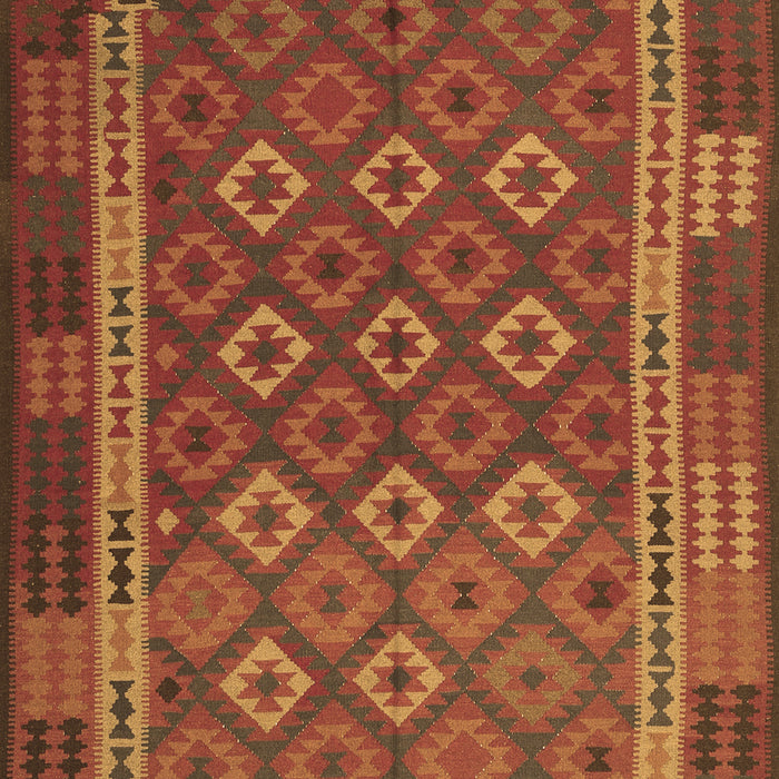Machine Washable Oriental Brown Traditional Rug, wshcon2251brn