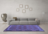 Machine Washable Oriental Blue Traditional Rug, wshcon2251blu