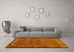 Machine Washable Oriental Yellow Traditional Rug in a Living Room, wshcon2251yw