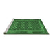 Sideview of Machine Washable Oriental Emerald Green Traditional Area Rugs, wshcon2251emgrn