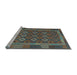 Sideview of Machine Washable Oriental Light Blue Traditional Rug, wshcon2251lblu