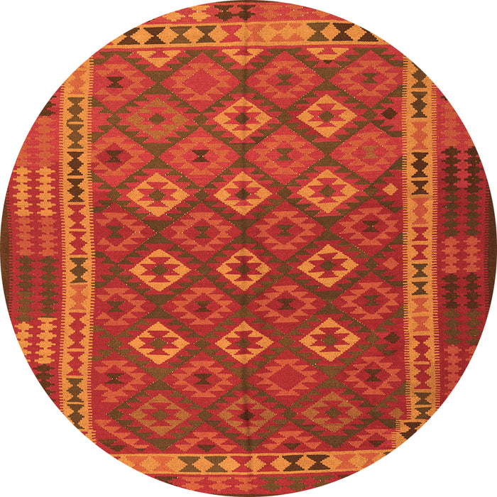 Machine Washable Oriental Orange Traditional Area Rugs, wshcon2251org