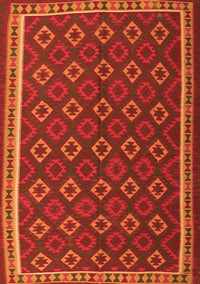 Oriental Orange Traditional Rug, con2252org