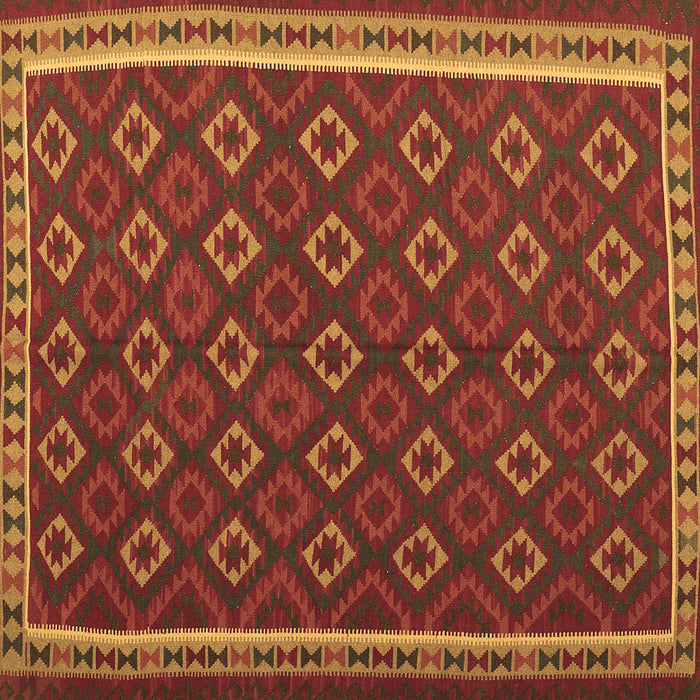 Square Oriental Brown Traditional Rug, con2252brn