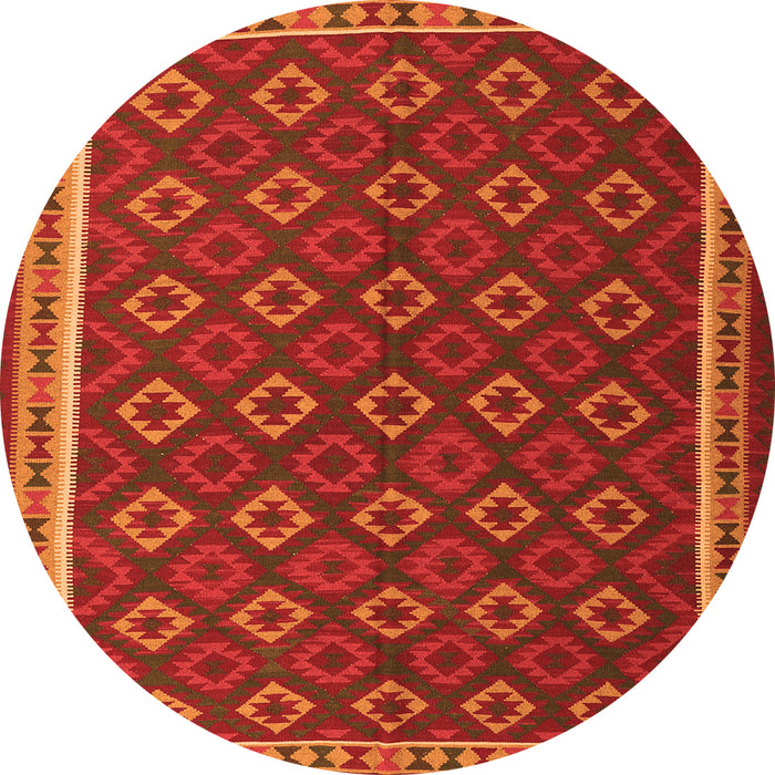 Machine Washable Oriental Orange Traditional Area Rugs, wshcon2252org