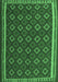 Machine Washable Oriental Emerald Green Traditional Area Rugs, wshcon2252emgrn