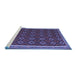 Sideview of Machine Washable Oriental Blue Traditional Rug, wshcon2252blu