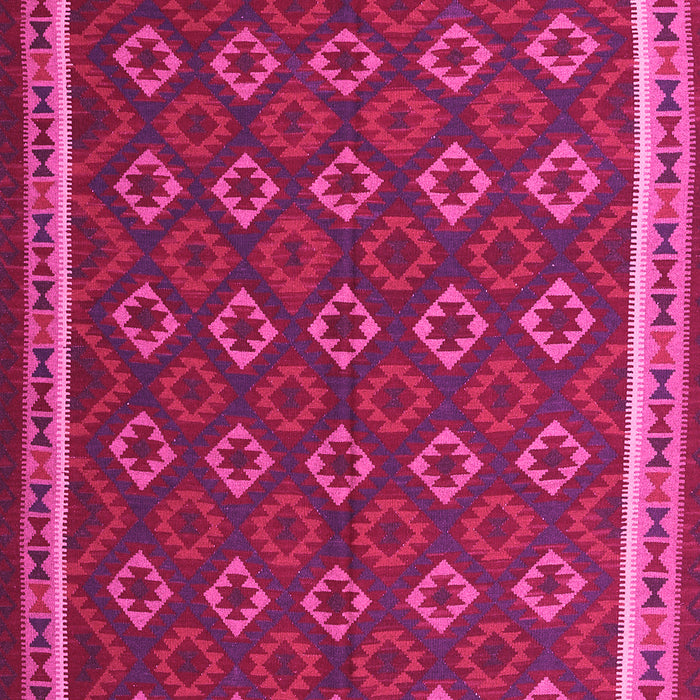 Machine Washable Oriental Pink Traditional Rug, wshcon2252pnk