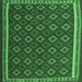 Square Oriental Emerald Green Traditional Rug, con2252emgrn