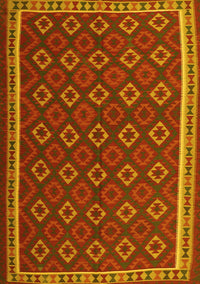 Oriental Yellow Traditional Rug, con2252yw