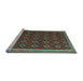 Sideview of Machine Washable Oriental Light Blue Traditional Rug, wshcon2252lblu