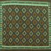 Square Machine Washable Oriental Turquoise Traditional Area Rugs, wshcon2252turq