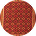 Square Oriental Orange Traditional Rug, con2252org