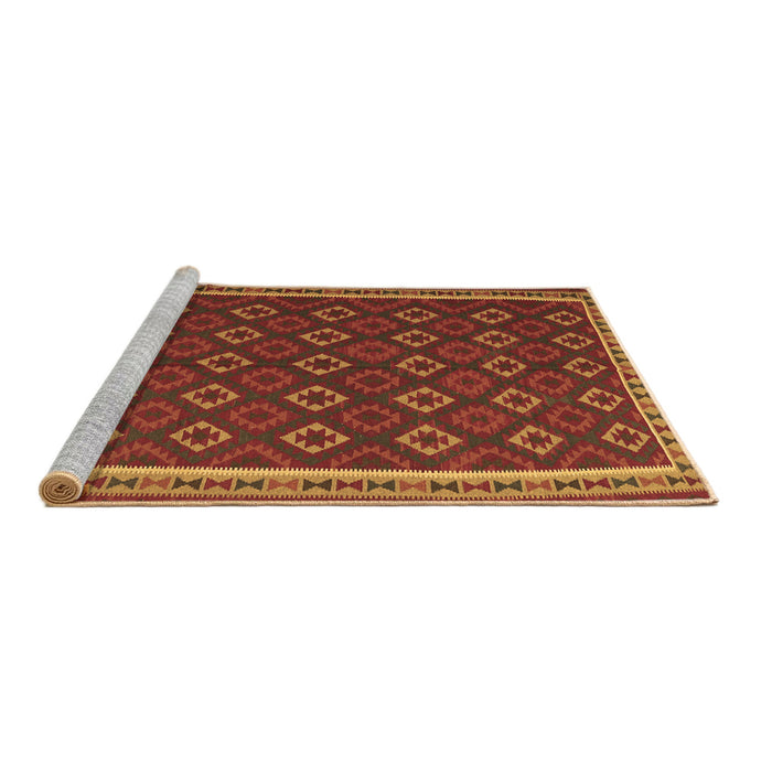 Sideview of Machine Washable Oriental Brown Traditional Rug, wshcon2252brn