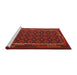 Serging Thickness of Machine Washable Contemporary Dark Sienna Brown Rug, wshcon2253