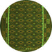 Machine Washable Oriental Green Traditional Area Rugs, wshcon2253grn