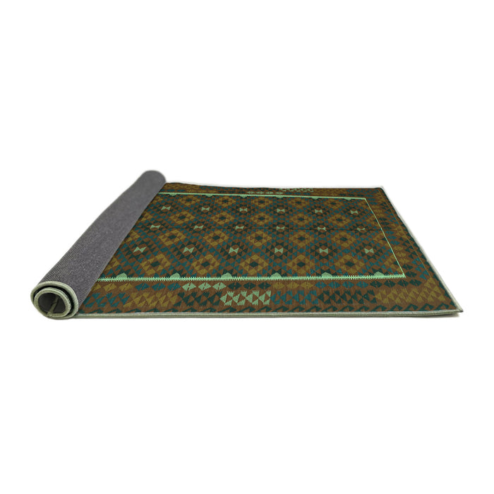 Sideview of Oriental Turquoise Traditional Rug, con2253turq