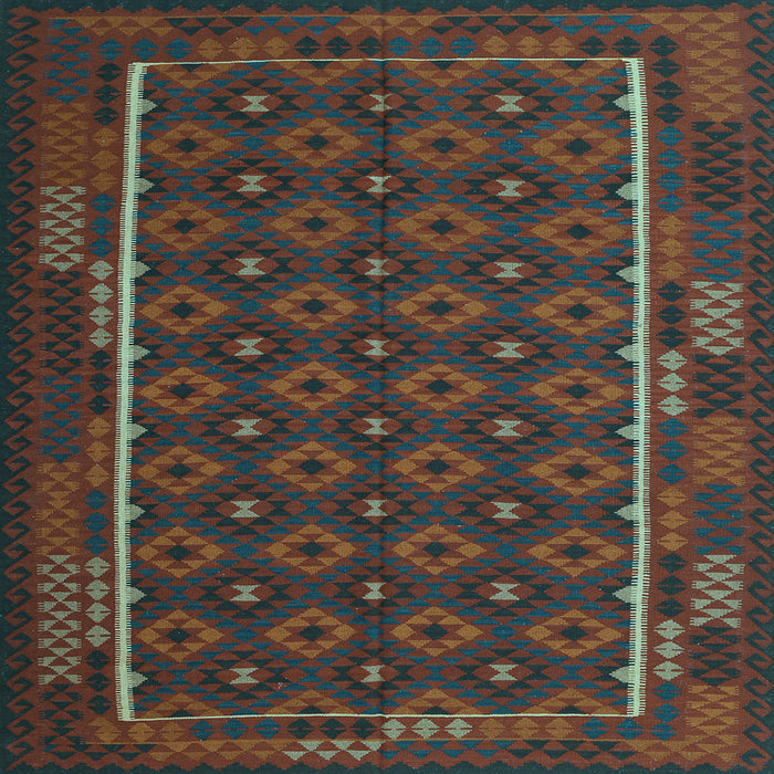 Square Oriental Light Blue Traditional Rug, con2253lblu
