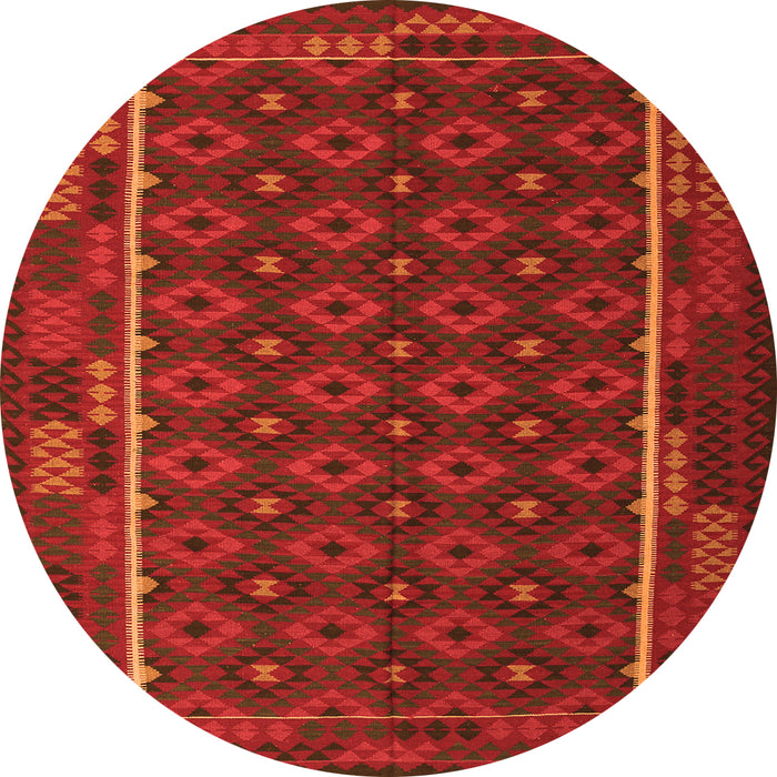 Square Oriental Orange Traditional Rug, con2253org