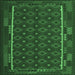 Square Oriental Emerald Green Traditional Rug, con2253emgrn