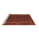 Sideview of Machine Washable Oriental Brown Traditional Rug, wshcon2253brn