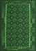 Machine Washable Oriental Emerald Green Traditional Area Rugs, wshcon2253emgrn