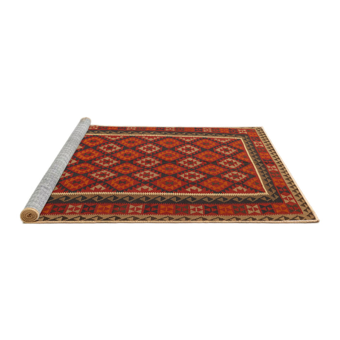 Serging Thickness of Machine Washable Contemporary Light Brown Rug, wshcon2254