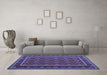 Machine Washable Oriental Blue Traditional Rug in a Living Room, wshcon2254blu