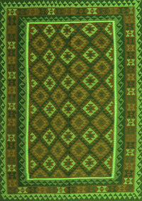 Oriental Green Traditional Rug, con2254grn