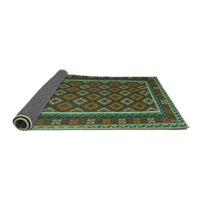 Sideview of Oriental Turquoise Traditional Rug, con2254turq