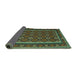 Sideview of Oriental Turquoise Traditional Rug, con2254turq