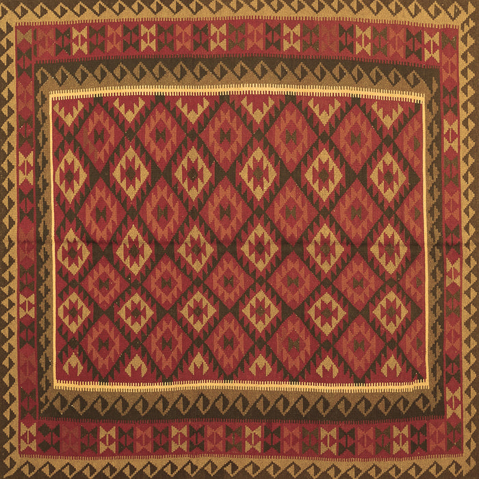 Square Oriental Brown Traditional Rug, con2254brn