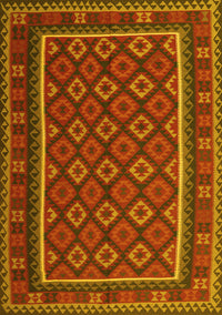 Oriental Yellow Traditional Rug, con2254yw