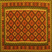 Square Oriental Yellow Traditional Rug, con2254yw