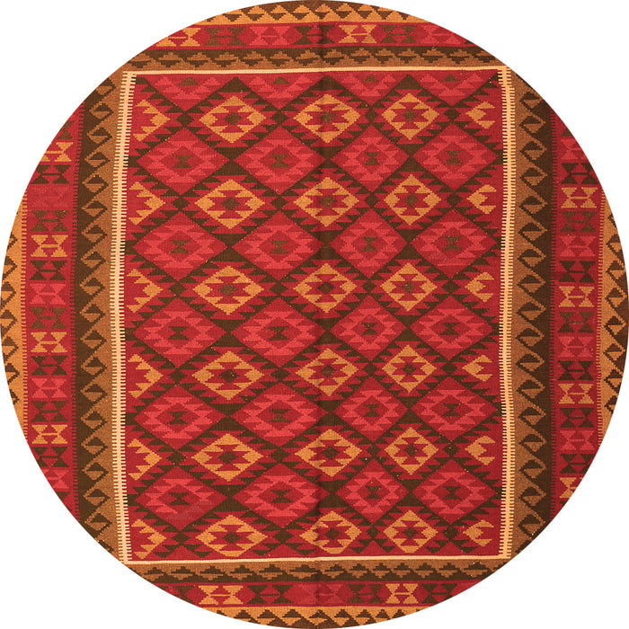 Machine Washable Oriental Orange Traditional Area Rugs, wshcon2254org