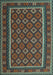 Machine Washable Oriental Light Blue Traditional Rug, wshcon2254lblu