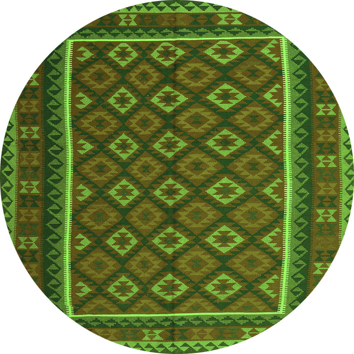 Square Oriental Green Traditional Rug, con2254grn