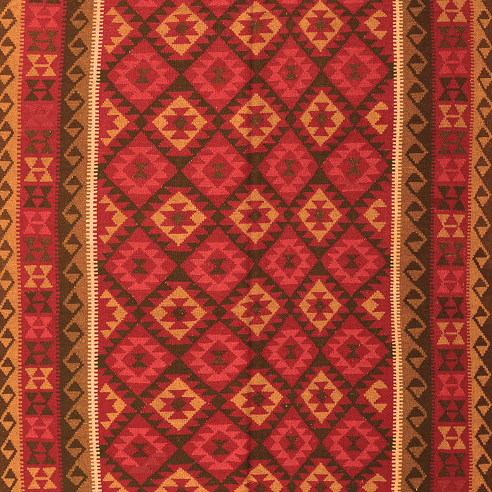 Serging Thickness of Machine Washable Oriental Orange Traditional Area Rugs, wshcon2254org