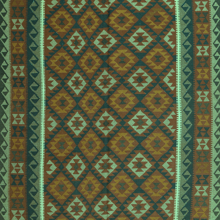 Machine Washable Oriental Turquoise Traditional Area Rugs, wshcon2254turq