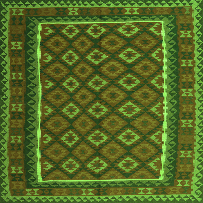 Serging Thickness of Oriental Green Traditional Rug, con2254grn