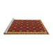 Closeup of  Machine Washable Contemporary Light Brown Rug, wshcon2255