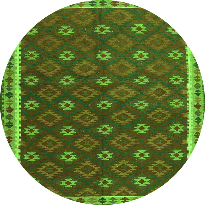 Machine Washable Oriental Green Traditional Area Rugs, wshcon2255grn