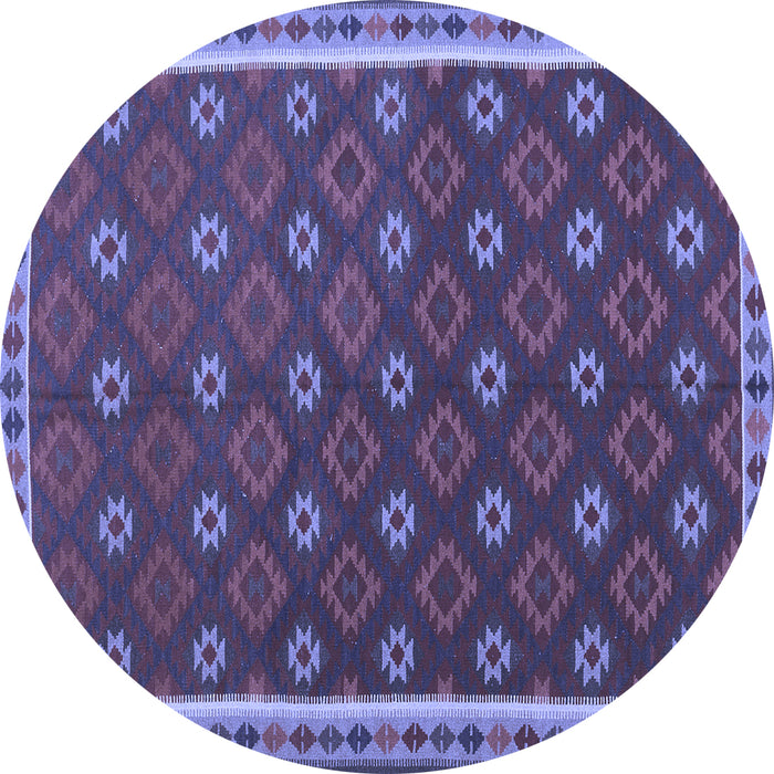 Round Oriental Blue Traditional Rug, con2255blu