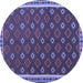 Round Oriental Blue Traditional Rug, con2255blu